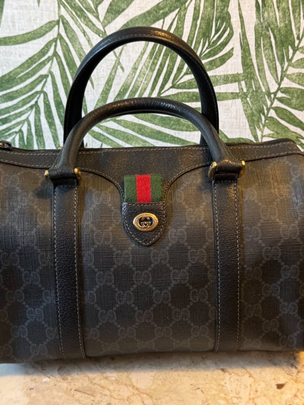 Vintage Gucci GG Monogram Canvas Boston Bag - Picture 2 of 13
